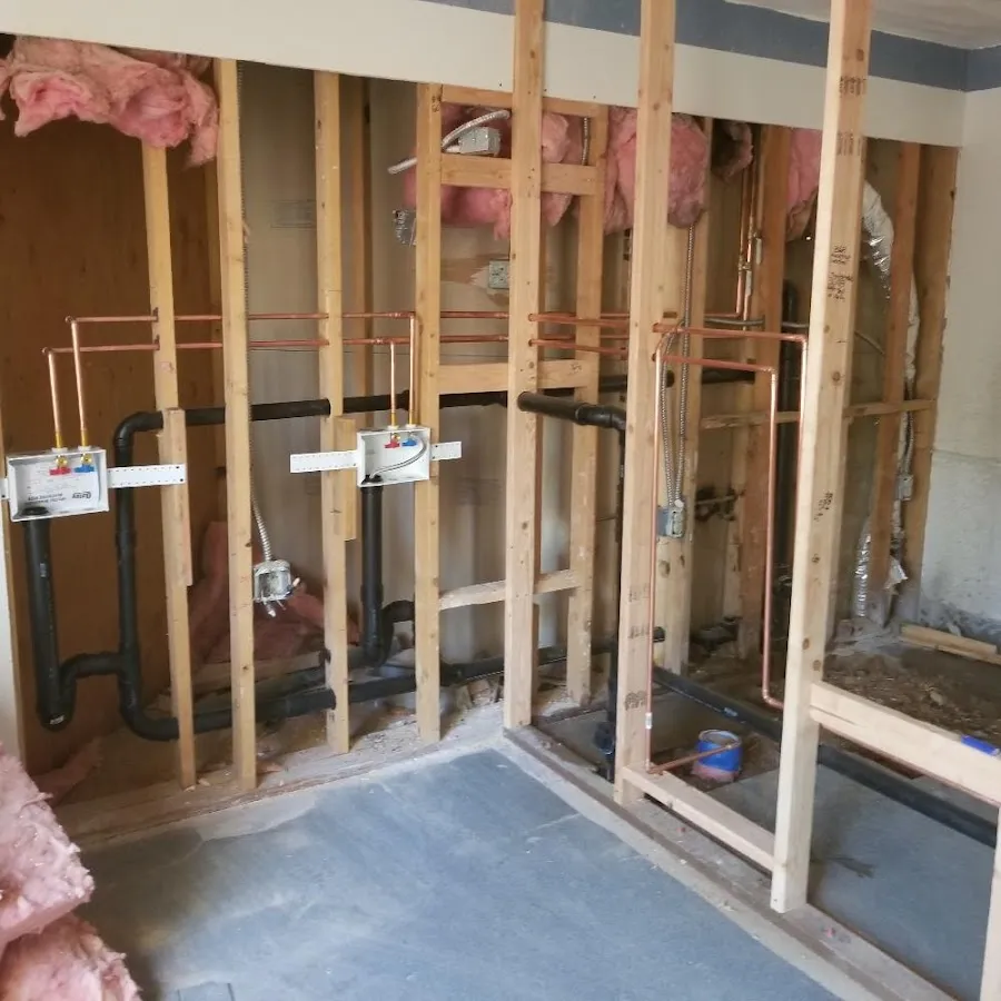 Copper pipe rough-in and plumbing installation in Grandville